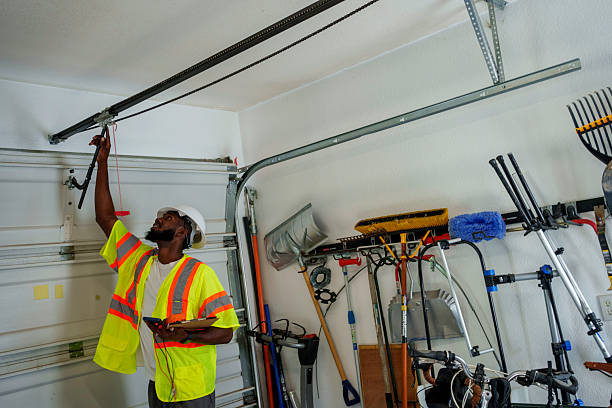 Professional Garage Door Panel Replacement technician working in Metuchen, NJ